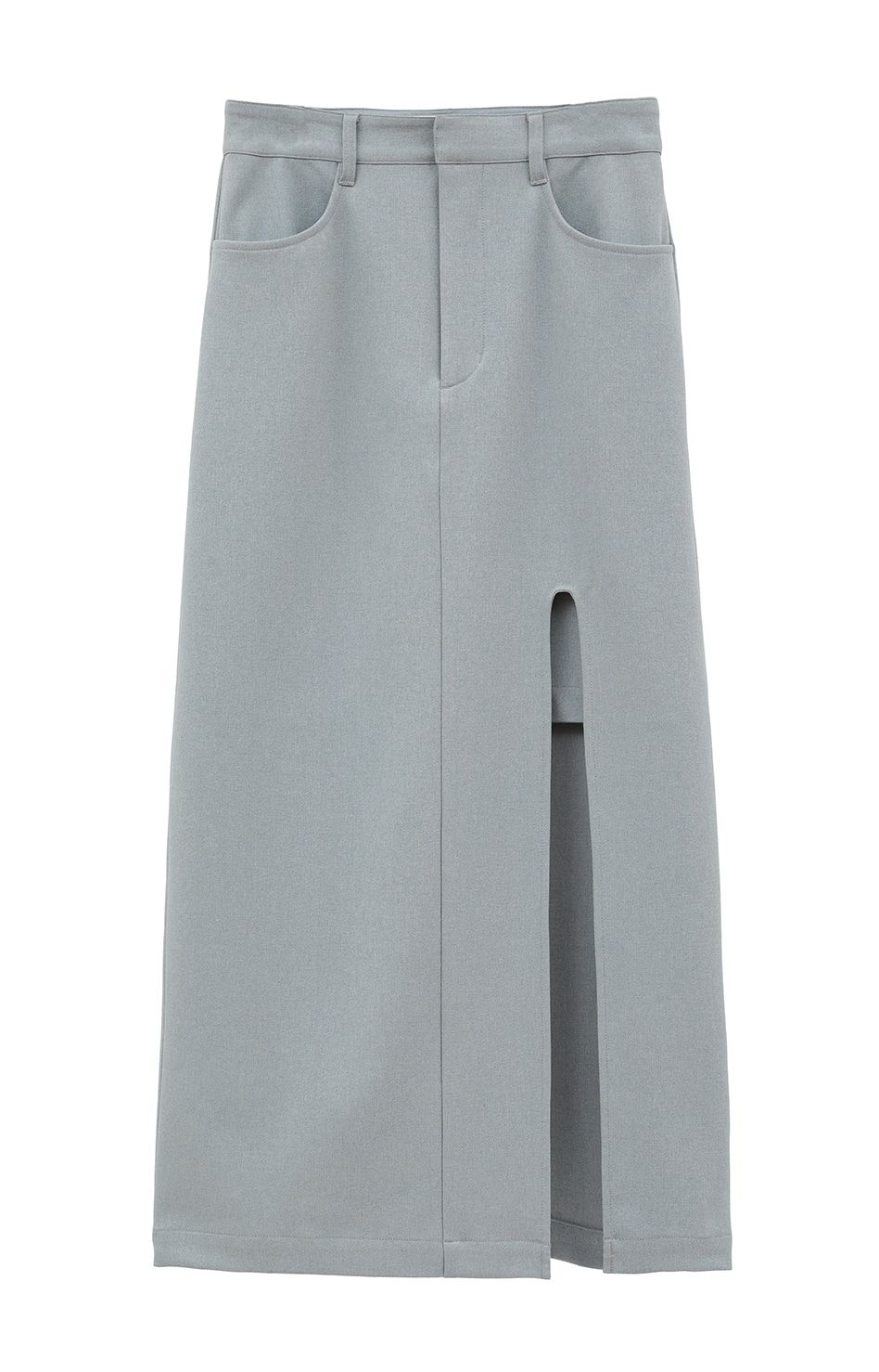 SLIT LAYERED SKIRT - スリットレイヤードミニスカート - LIGHT BLUE