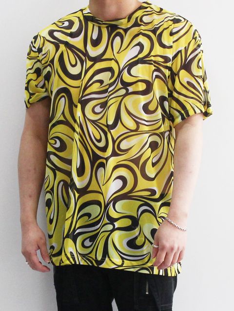 総柄プリントTシャツ  - SHORT SLEEVE POLY TEE - TEXTILE DESIGN BY TOM TOSSEYN