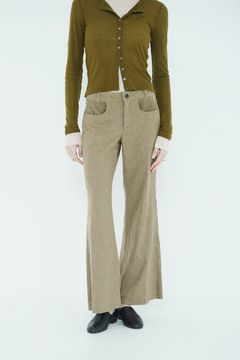コーデュロイパネルメランジパンツ - CORDUROY PANEL MELANGE PANTS (BEIGE)