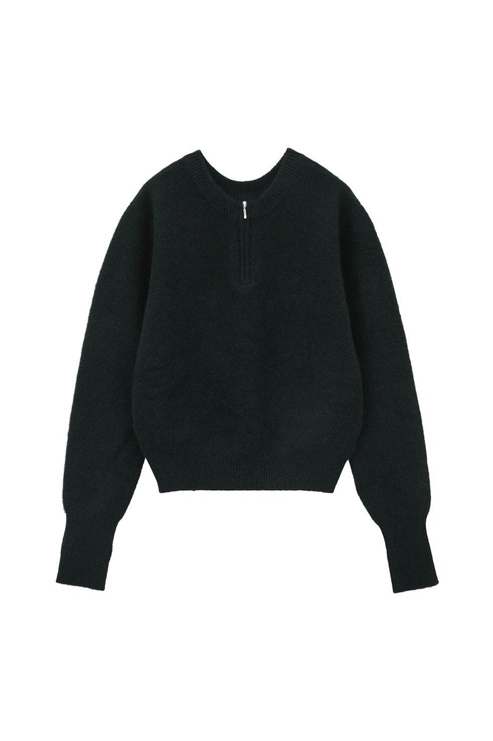 CLANE - ダブルフェイス ヤク ニットトップス - W FACE HALF ZIP YAK KNIT TOPS - BLACK | ADDICT  WEB SHOP