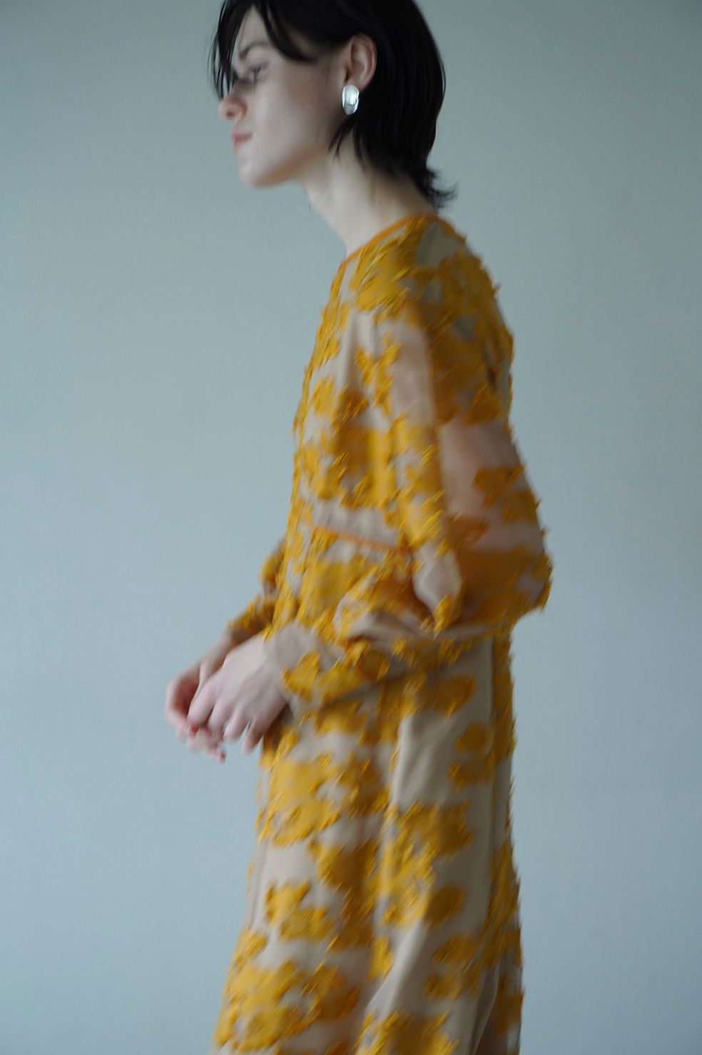 CLANE - FLOW FLOWER JACQUARD ONE PIECE - YELLOW | ADDICT WEB SHOP