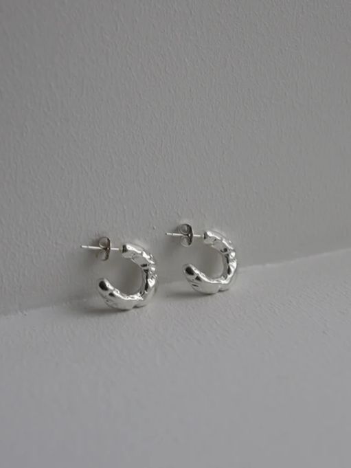 【両耳用】メルトピアス SV シルバー シンプル デザイン ユニセックス アクセサリー