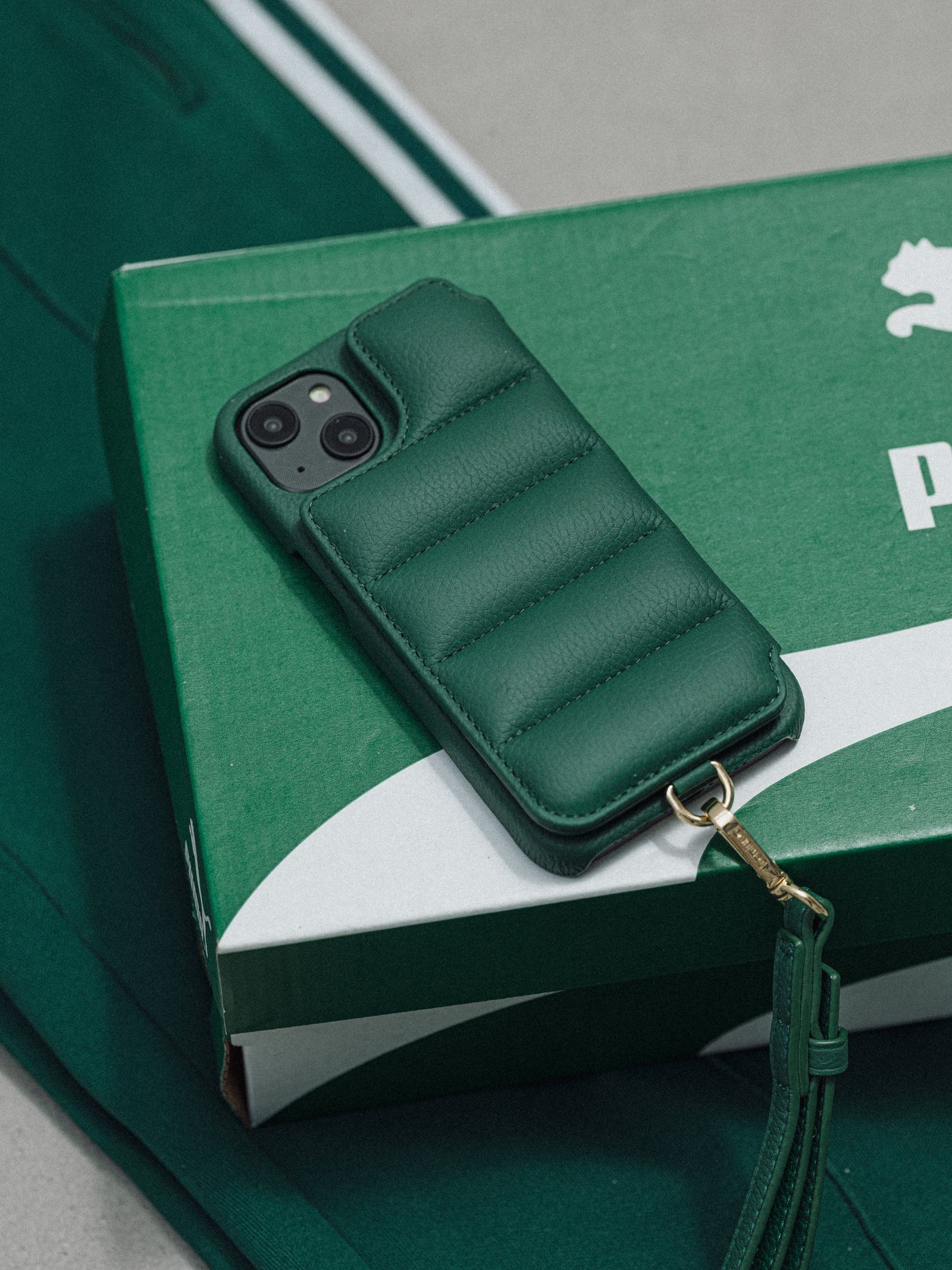 【BALLON バロン】 手帳型 レザー ケース | iPhone 14～17シリーズ対応  (グリーン）