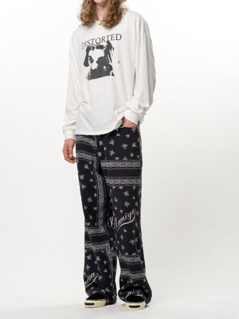 "DISTORTED Girl" L/S T-shirt (WHITE) - ロングスリーブカットソー