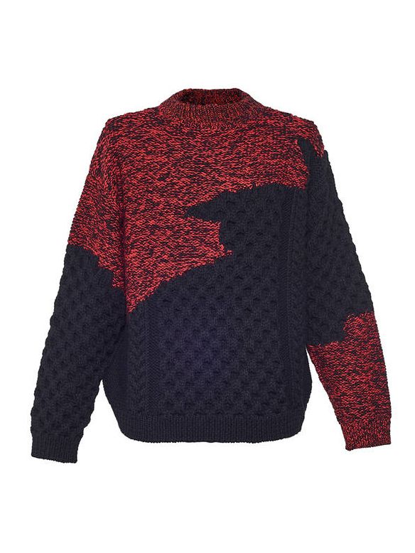 プルオーバーニット - INCOMPLETED ARAN JUMPER BLACK