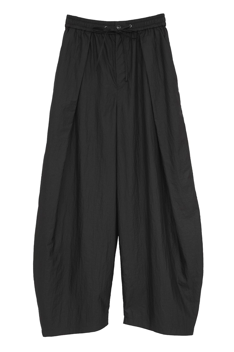 ナイロンイージーパンツ - CRINKLED SHEER NYLON PANTS(BLACK)