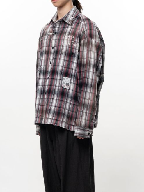 ヴィンテージライクチェックシャツ - VINTAGE LIKE CHK SH (BLACK)