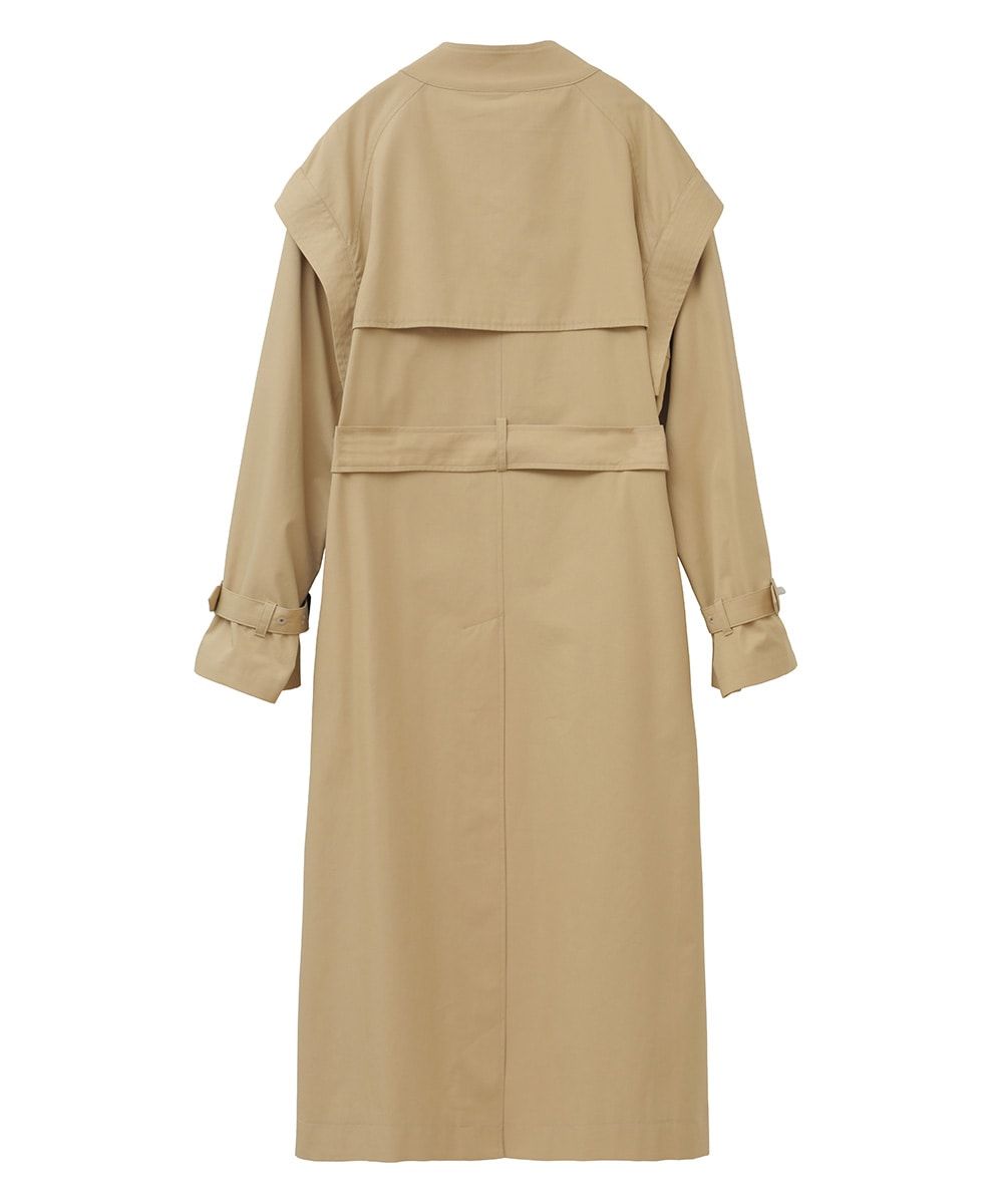 簡易包装での発送となりますCLANE 2WAY SQUARE SLEEVE TRENCH COAT