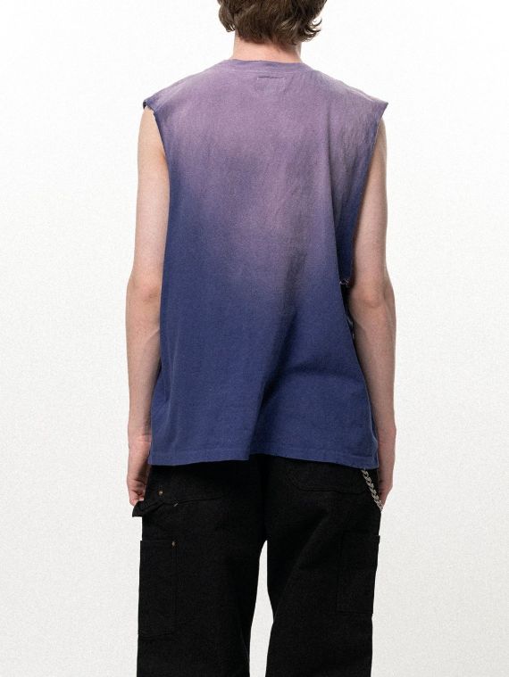 "AERO-KMY" Sleeveless T-shirt - スリーブレス Tシャツ (NAVY)