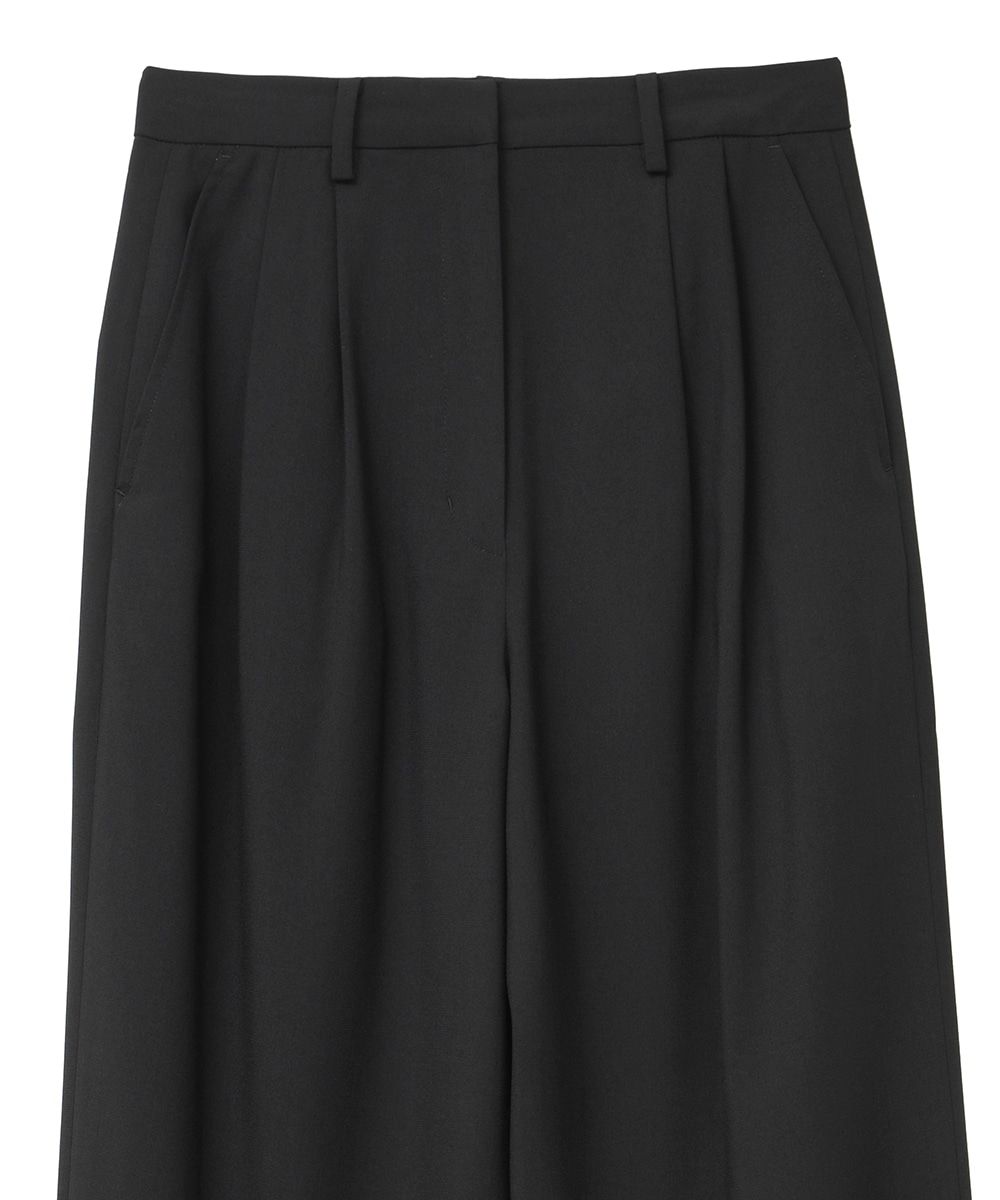 ベーシックタックパンツ -  BASIC TUCK PANTS - BLACK
