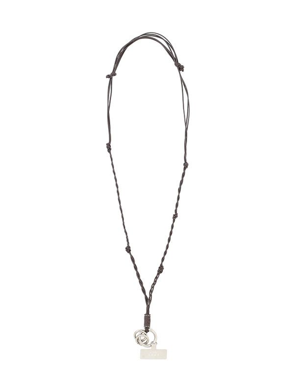 レザーコードロングマルチストラップ (BROWN)