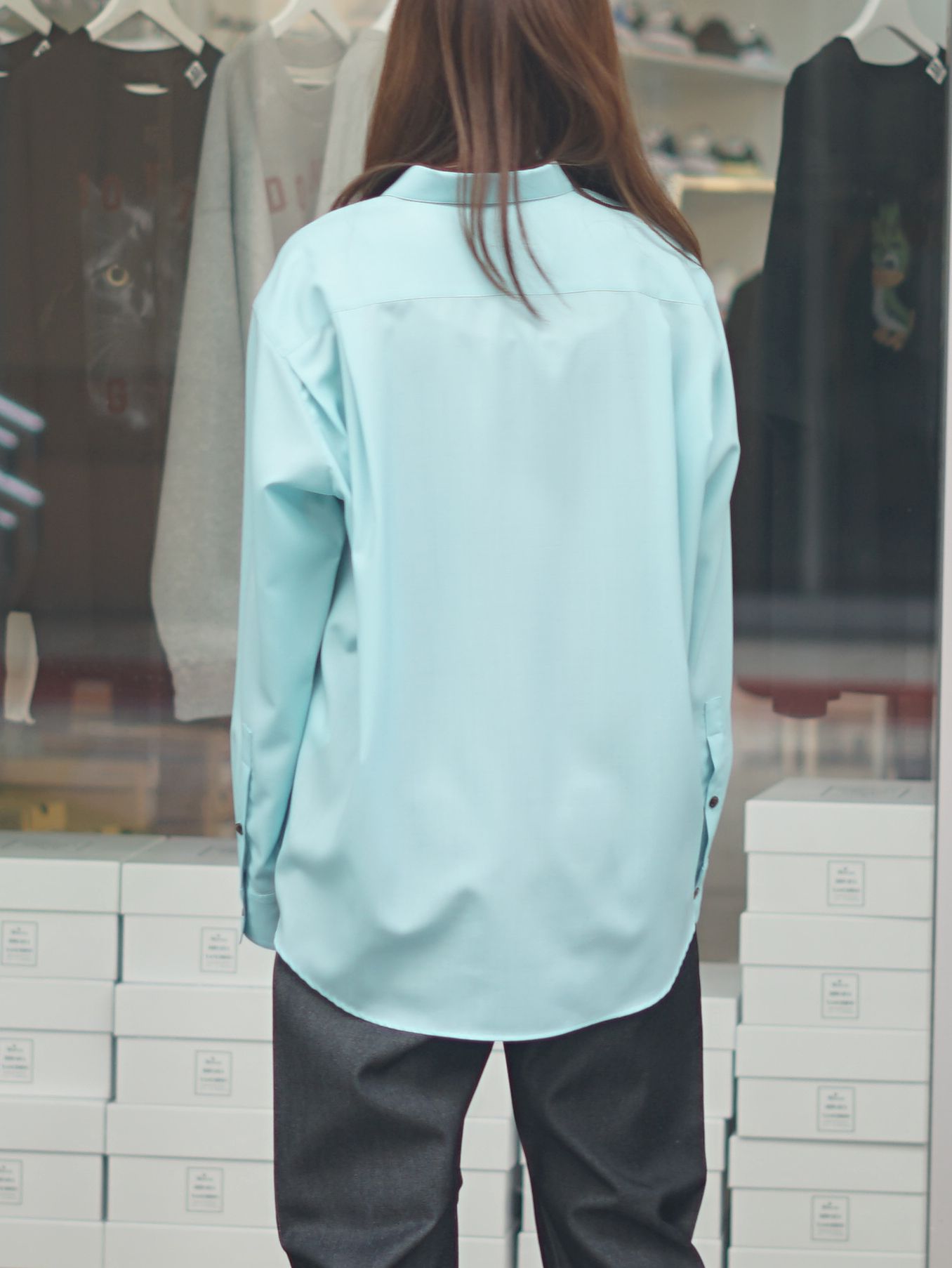 ウールシャツ | wool shirt (LIGHT BLUE)