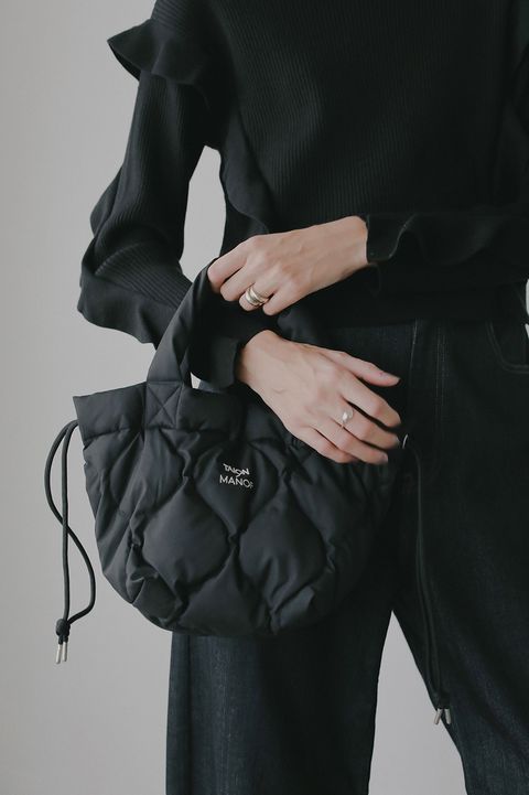 【TAION×MANOF】 トートバッグ - 2WAY DOWN BAG (BLACK)