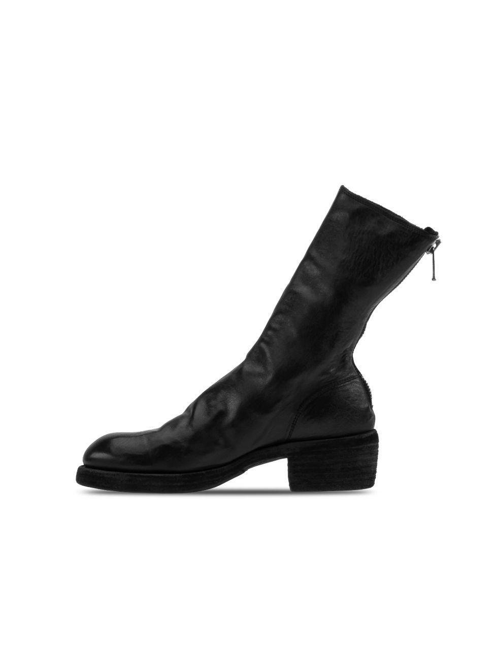 【988X】 バックジップブーツ - Back Zip Boots Single Sole Wide Model  HORSE FULL GRAIN (BLACK)