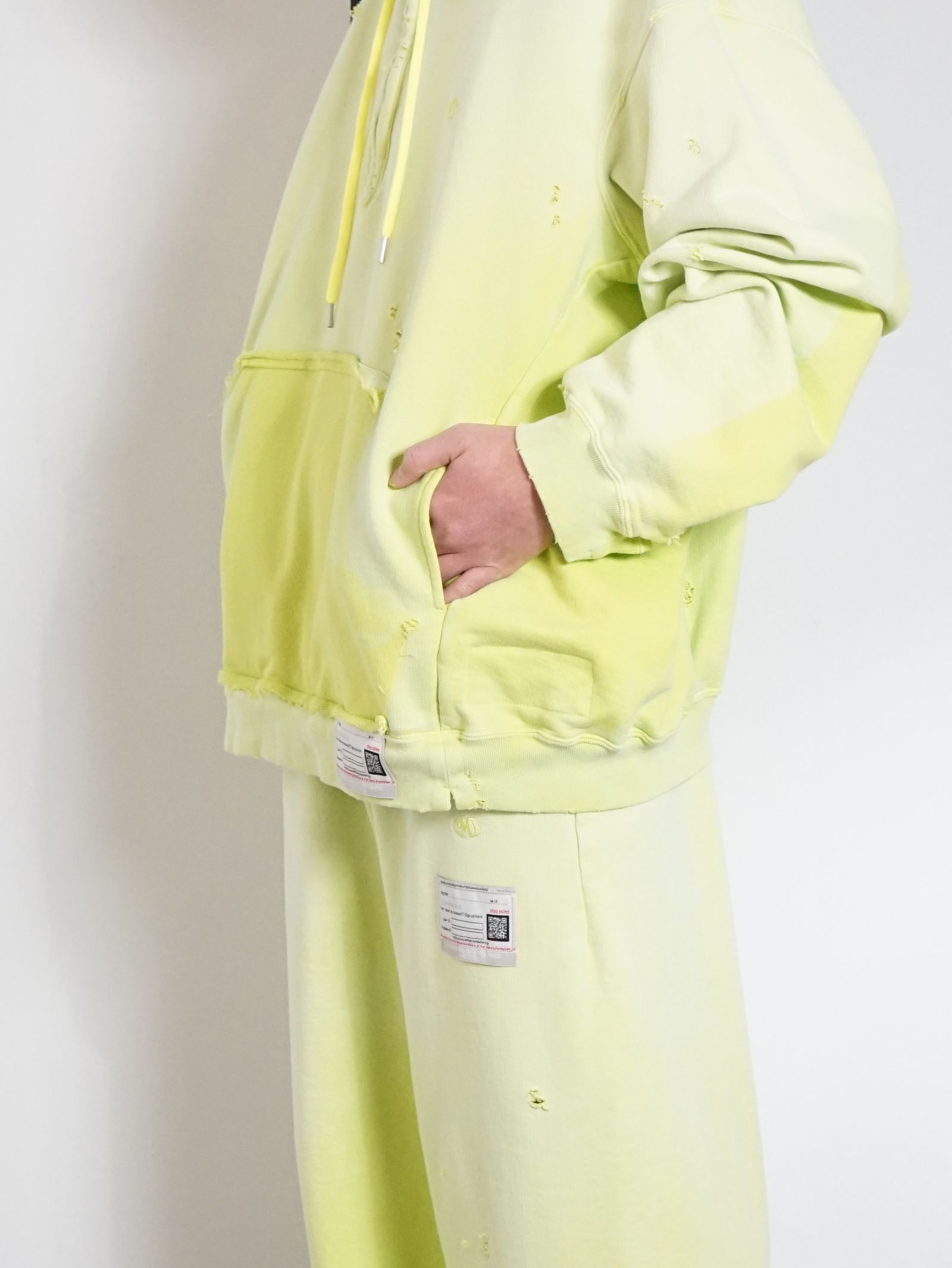 ミハラヤスヒロ　サンフェイデッドニットセーター　イエロー Maison MIHARA YASUHIRO ONLINE STORE（メゾンミハラヤスヒロ