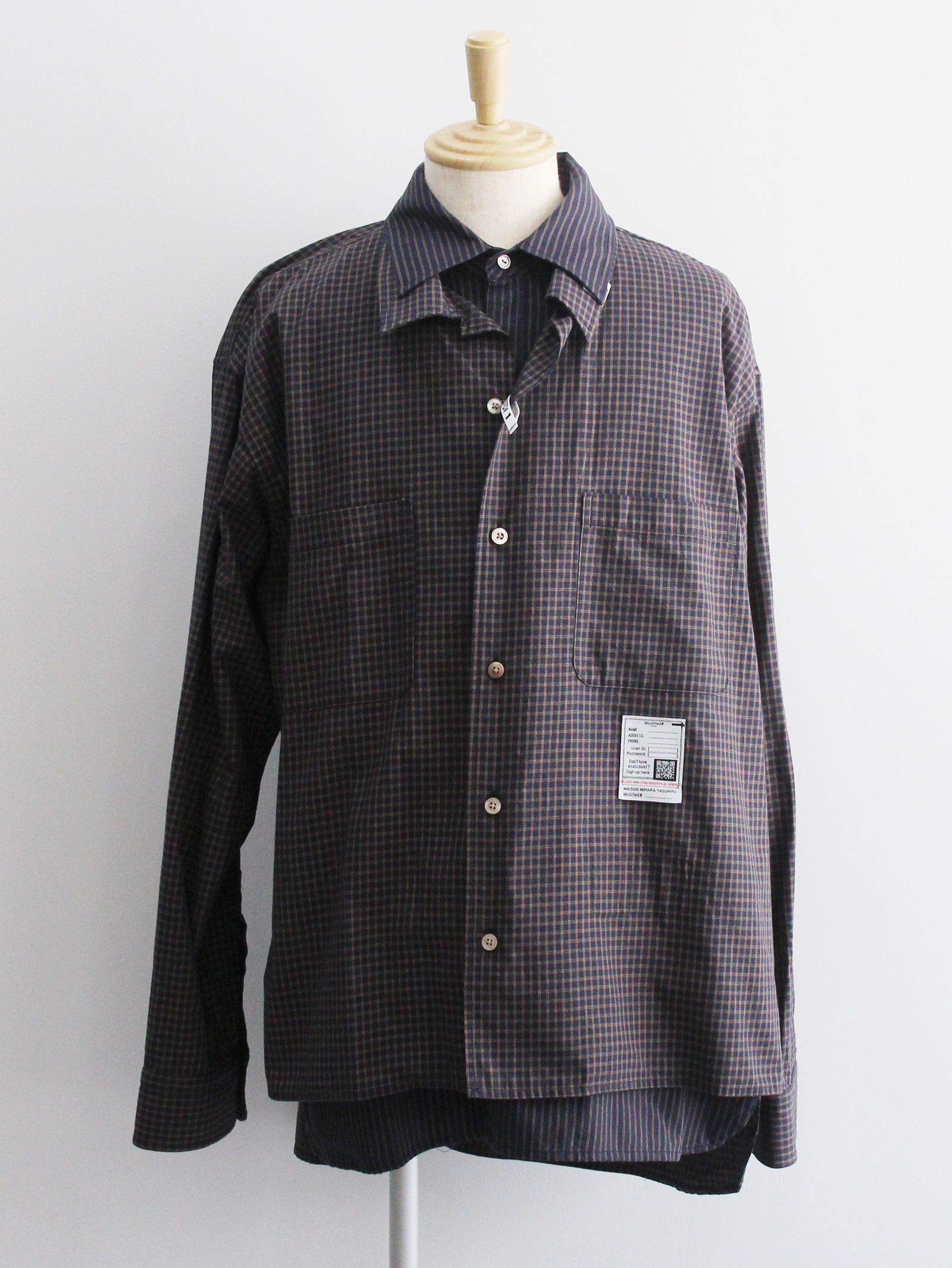 メゾン ミハラヤスヒロ レイヤードシャツ サイズ46 美品 MIHARA - シャツ