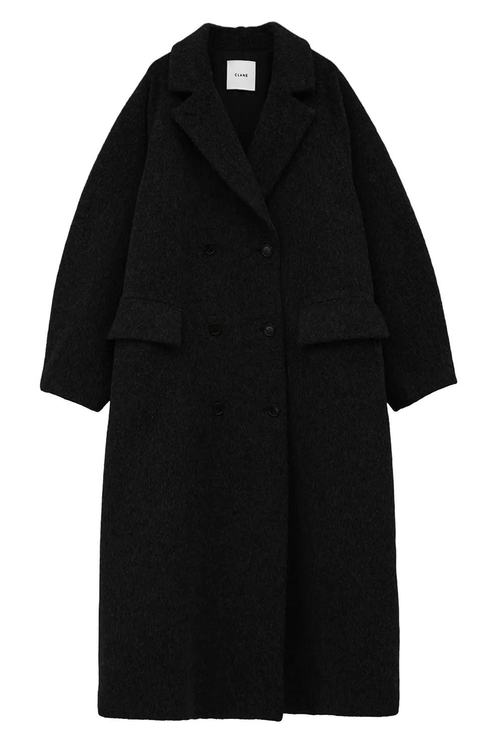 【25AW】 ダブルウールロングコート - DOUBLE WOOL LONG COAT BLACK