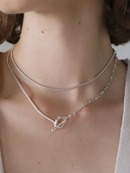カンダマントネックレス SV シルバー シンプル デザイン ユニセックス アクセサリー