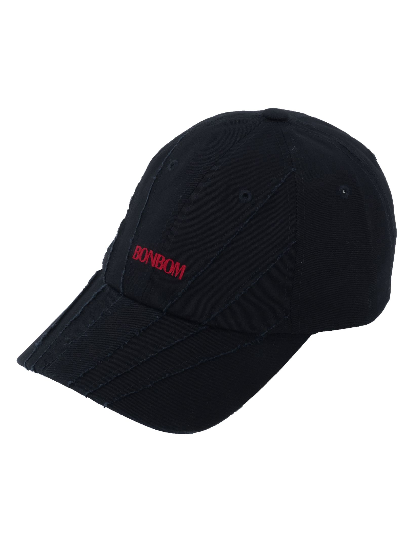 クラッシュステッチロゴ キャップ BLACK×RED