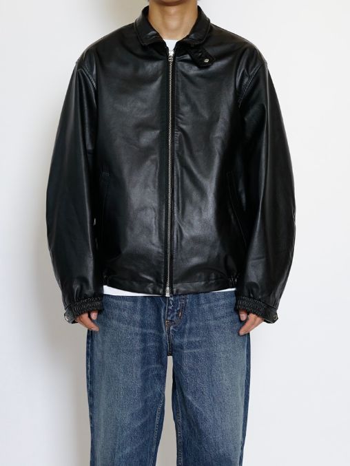 【26SS】レザードリズラーブルゾン -  LEATHER DRIZZLER JACKET - BLACK