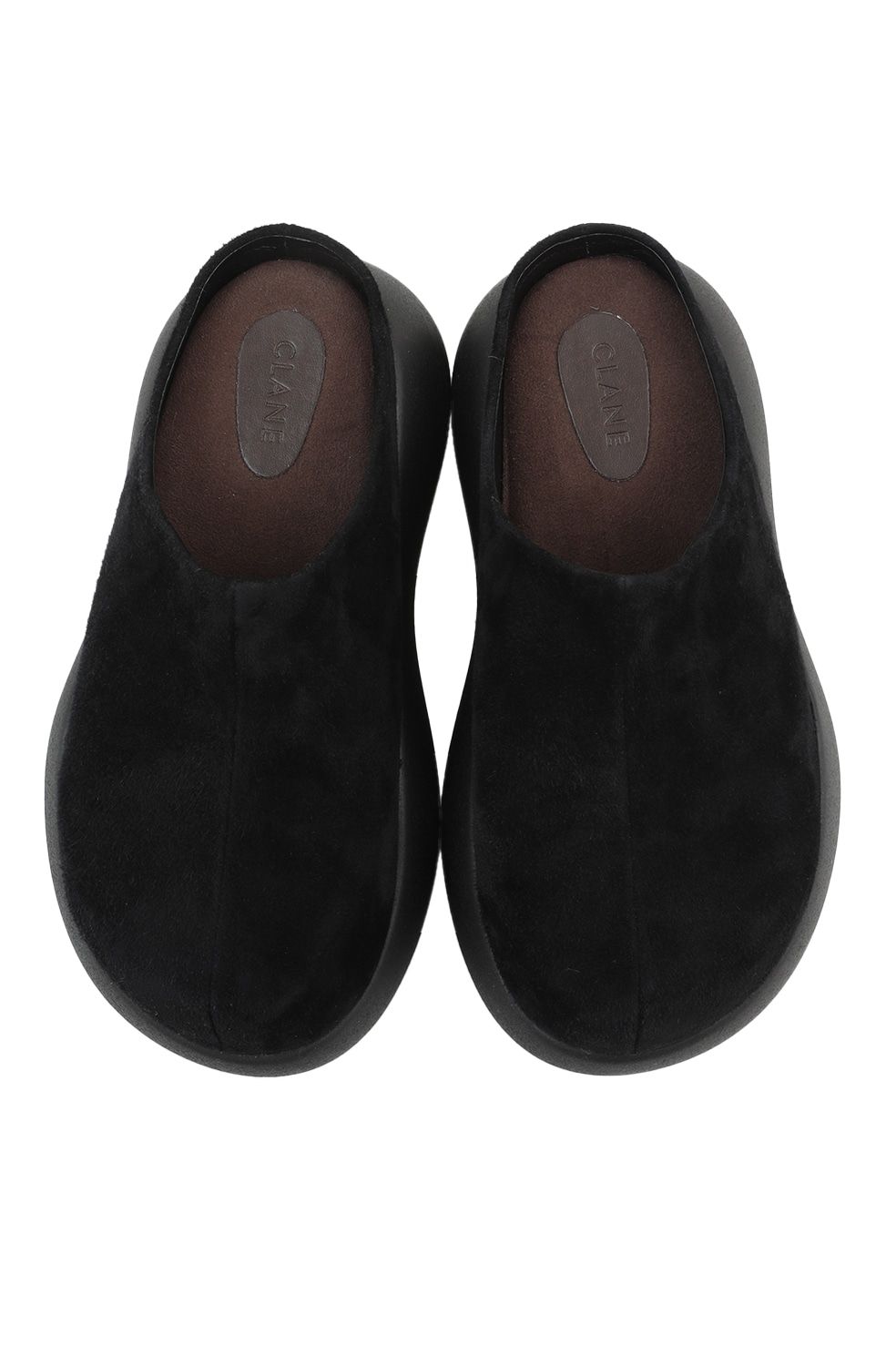 ボリュームソールシューズ - SUEDE PUFF SLIPONS (BLACK)