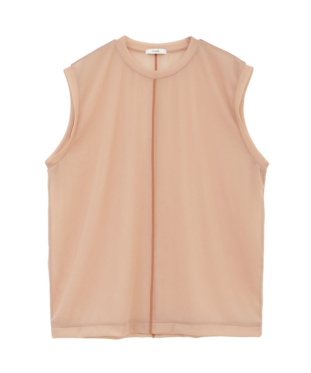 CLANE - LINE SHEER N/S TOPS - PINK | ADDICT WEB SHOP