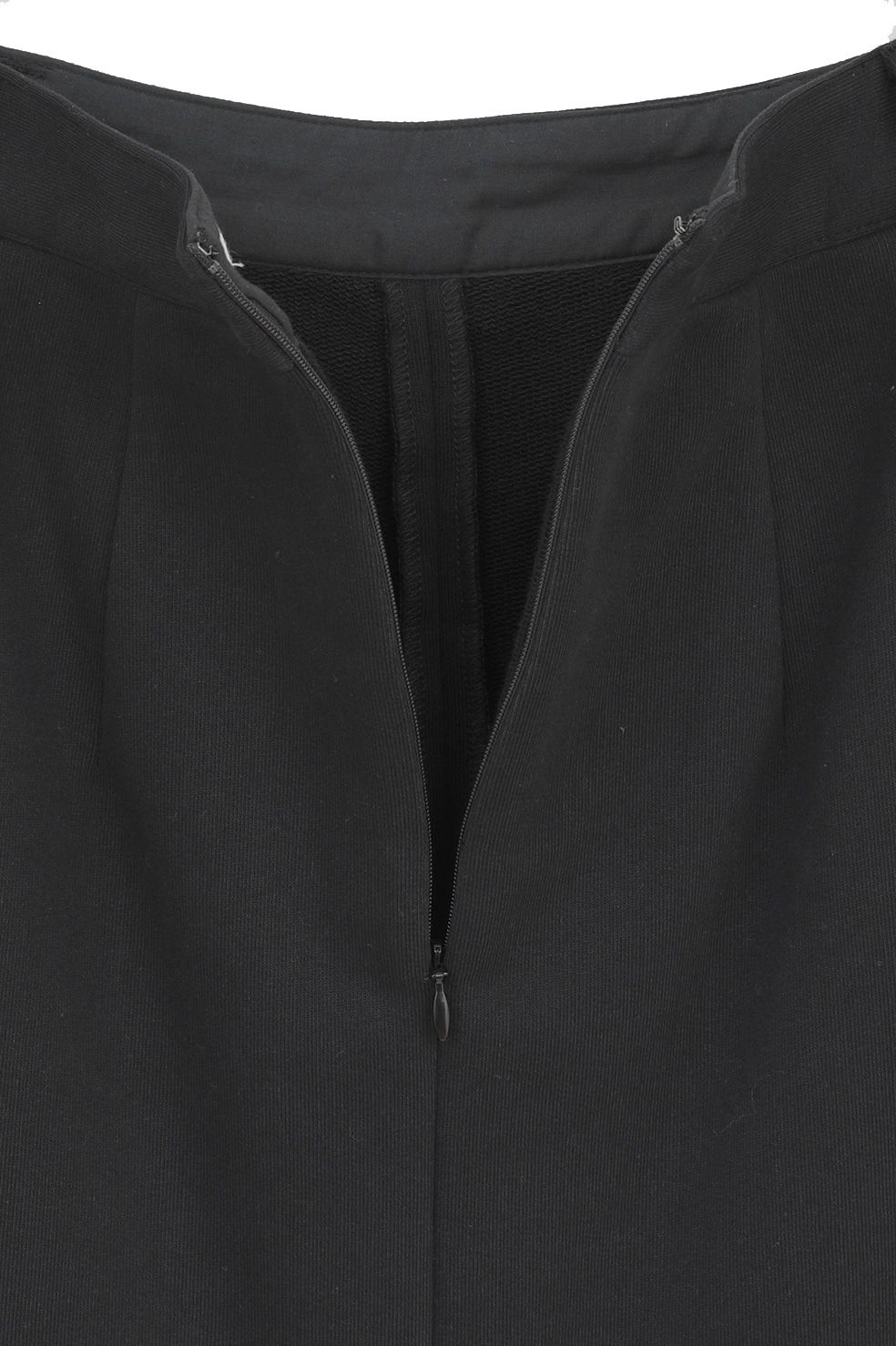 サークルカットスカート - CIRCLE CUT SWEAT SKIRT (BLACK)