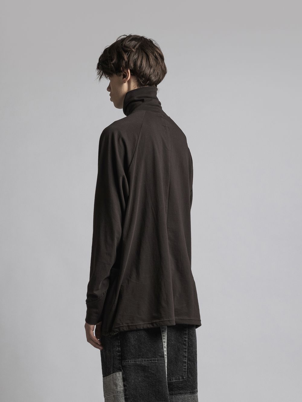 タートルネックカッソー - 40/- soft jersey Turtle necked T DARK BROWN