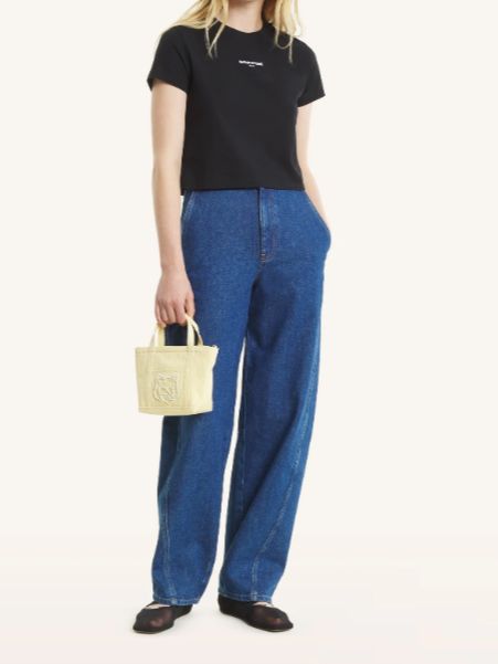 【レディース】  PARIS ロゴ ベイビー Tシャツ (black)