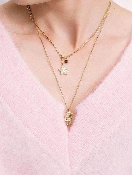 Brilliant Star Pendant Necklace （GOLD) - スターネックレス