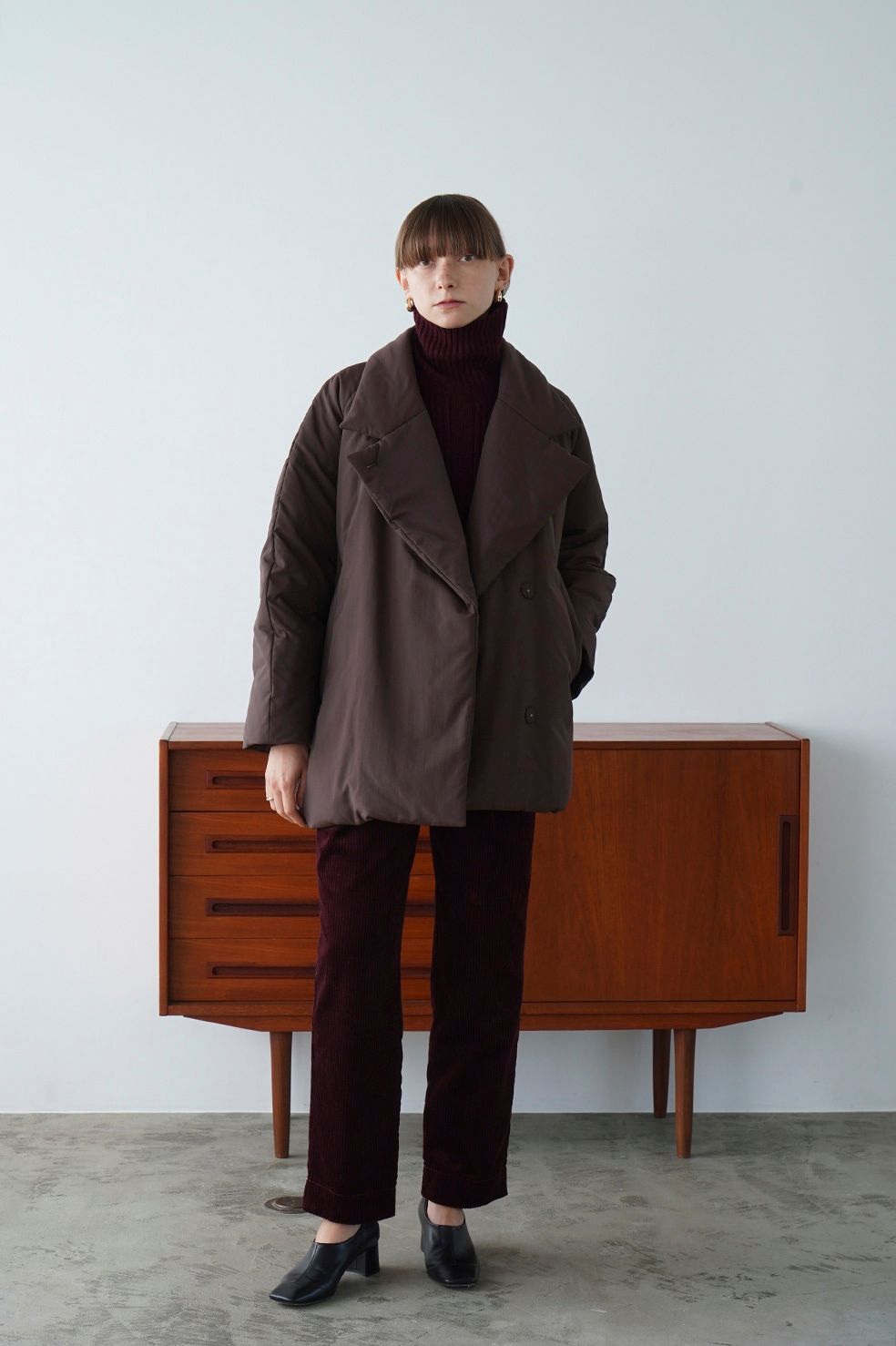 CLANE - コクーン ダウン コート - COCOON SHORT DOWN COAT - BROWN