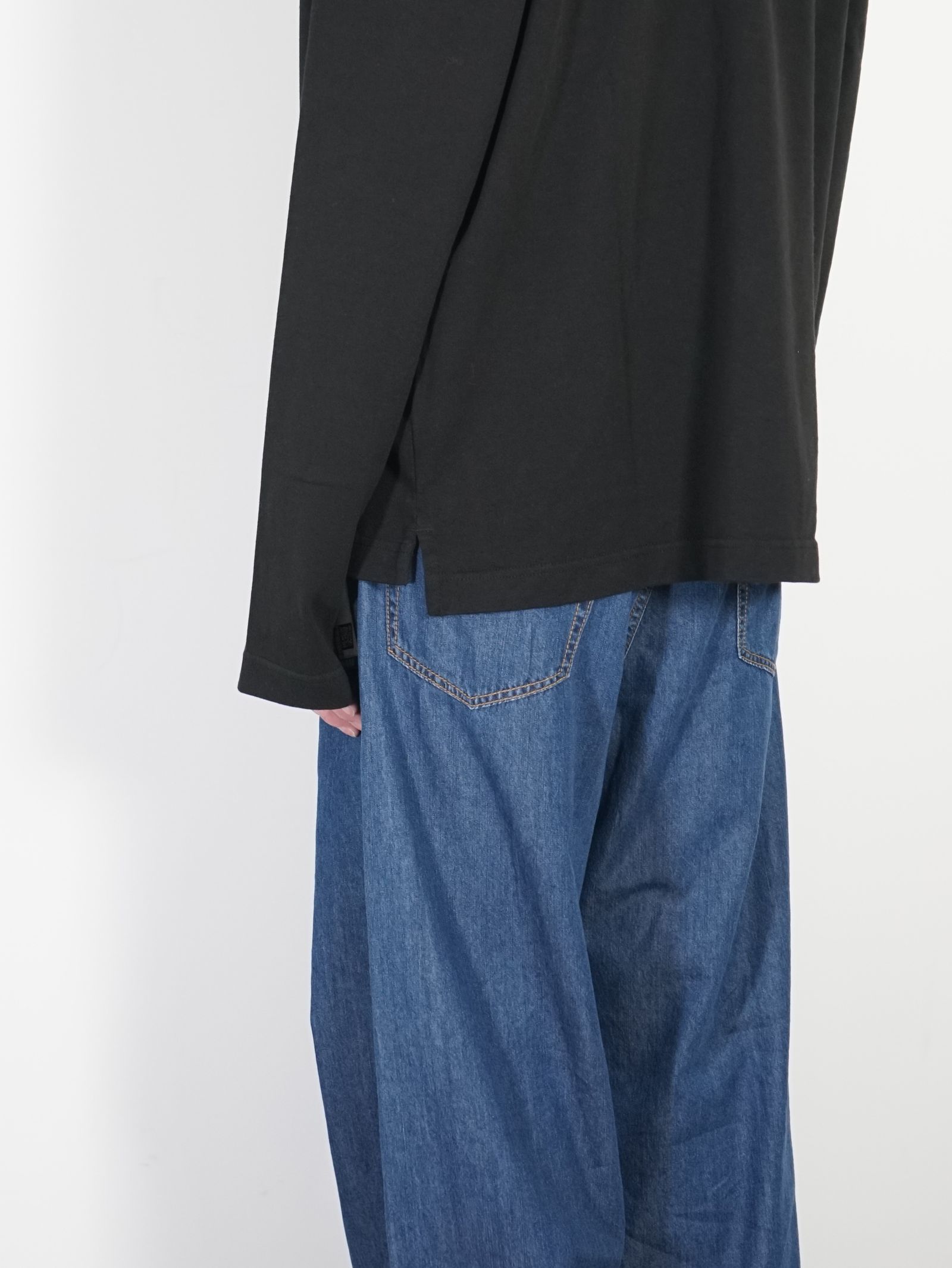 ポケットロングスリーブカットソー - POKET LS TEE - BLACK