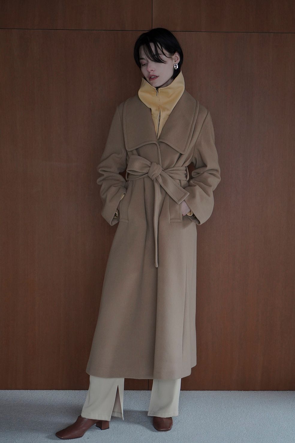 CLANE - レディ マキシ ガウンコート - LADY MAXI GOWN COAT | ADDICT