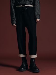 クロップド トラウザーズ - fulling cropped trousers VI-3637-04 - A-BLACK