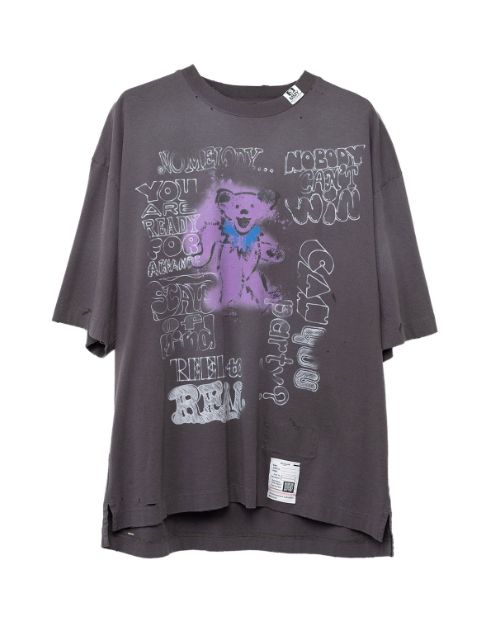 ★MIHARAYASUHIRO★ディストレスドリンガーTシャツ ☆MIHARAYASUHIRO☆プリント ディストレスド リンガー Tシャツ