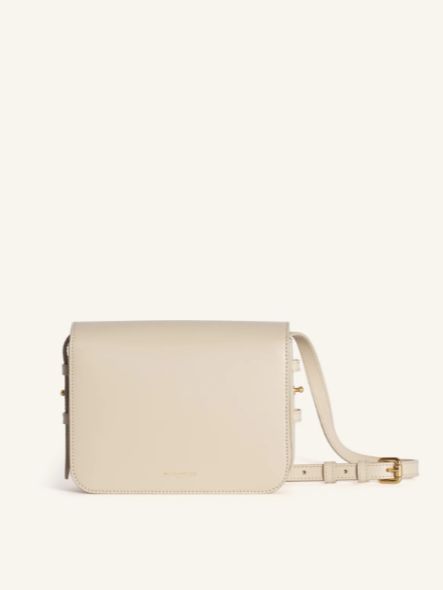 EDIE バッグ - スムースレザー2WAYショルダーバッグ / macadamia