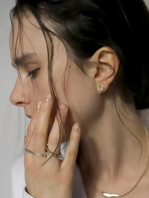 【両耳用】デューピアス SV シルバー シンプル デザイン ユニセックス アクセサリー