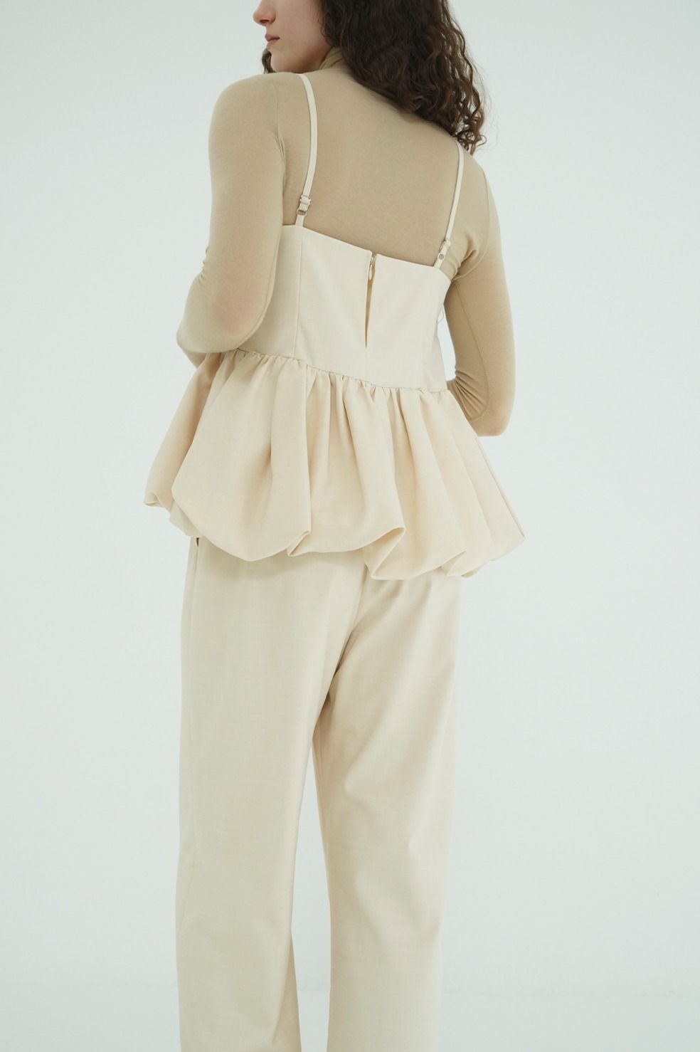 オールインワン -  PEPLUM LAYERED ALL IN ONE (IVORY)