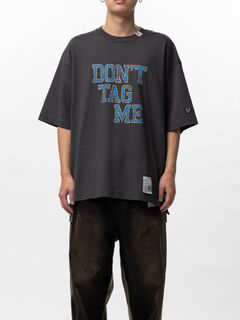 プリントTシャツ - Don't Tag Me Printed T-shirt （BLACK)