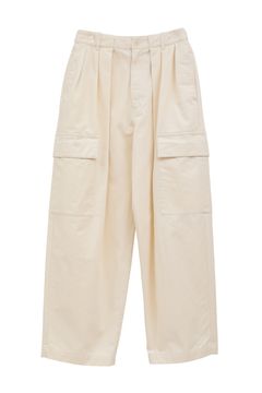 ワイドタックワークパンツ - WIDE TUCK WORK PANTS -  IVORY