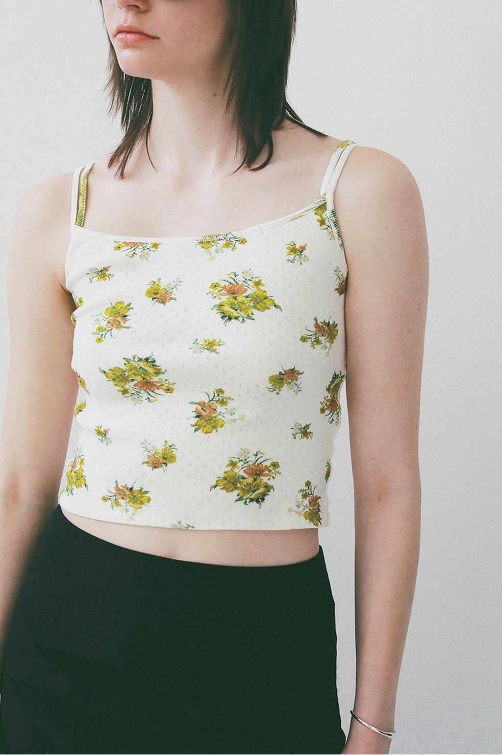 マルチウェイキャミソール - MANY WAY FLOWER CAMI TOPS (YELLOW)