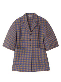 ギンガム チェック ドーム スリーブ シャツ - GINGHAM CHECK DOME SLEEVE SHIRT - MIX
