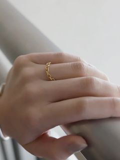 レンジリング GD ゴールドカラー 指輪 シンプル ユニセックス アクセサリー