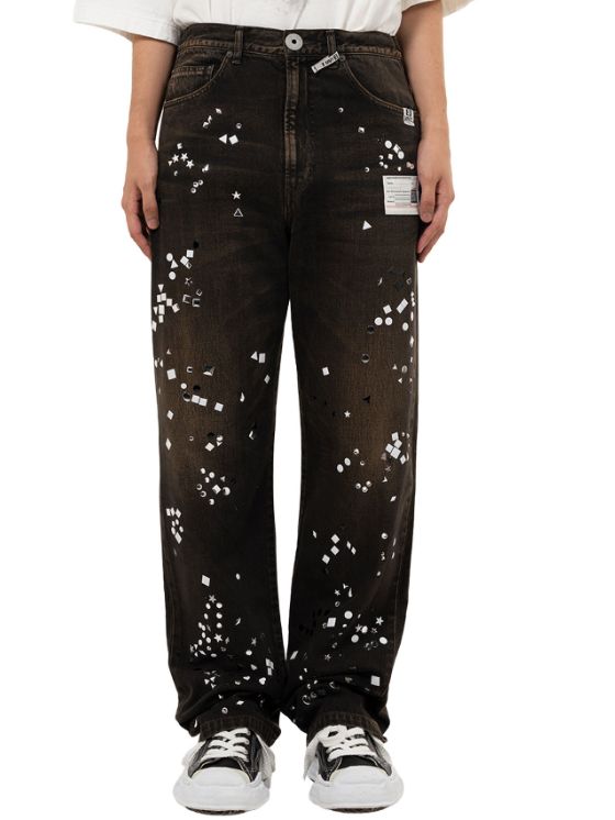 エンベリッシュド ジーンズ - EMBELLISHED JEANS (BLACK)