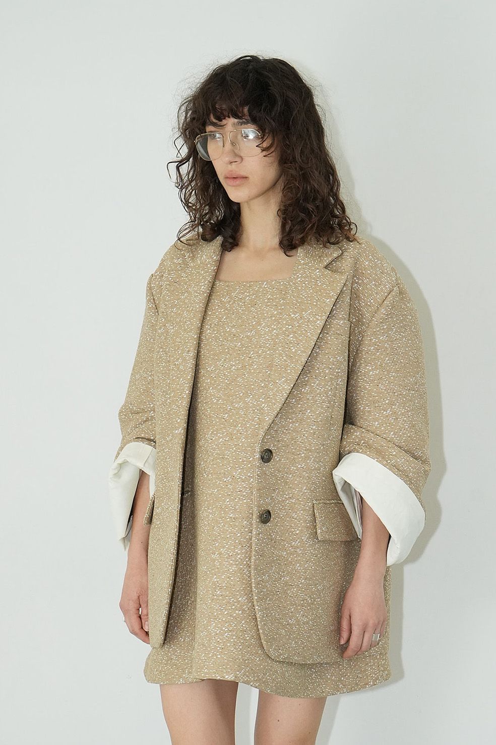 CLANE - LOOSE BELL SLEEVE JACKET- BEIGE- ルーズベルスリーブ ...