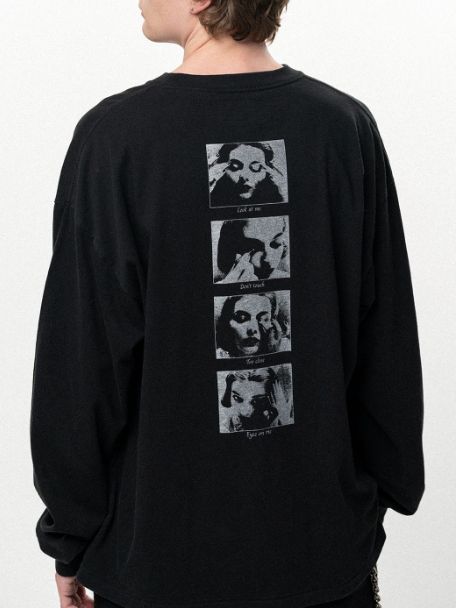 "DISTORTED Girl" L/S T-shirt (BLACK) - ロングスリーブカットソー