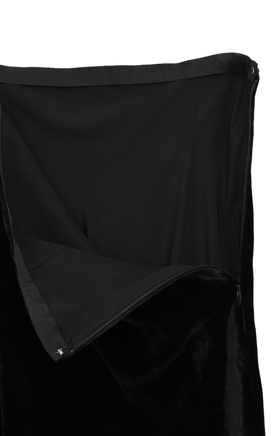 ベルベットスカート - VELOUR MERMAID LINE SKIRT- BLACK