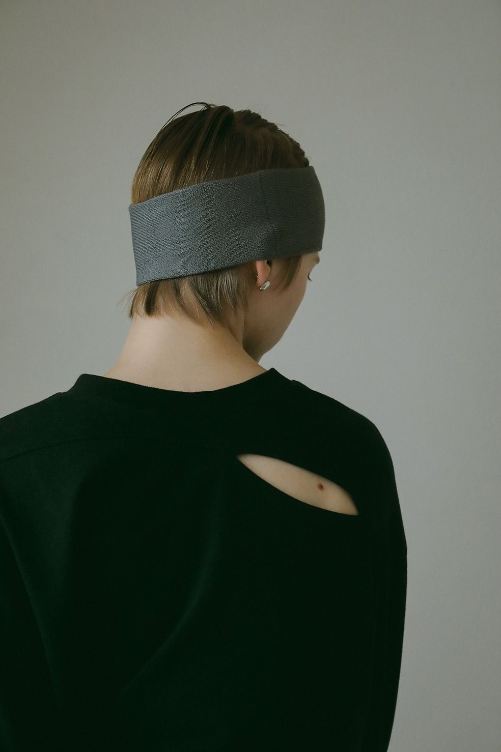 SLIT LONG TEE BLACK - スリット ロングスリーブ カットソー
