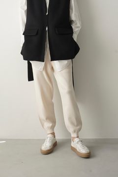スリム ニット パンツ  - SLIM KNIT PANTS - IVORY