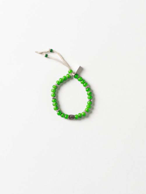 ”KMY ”BEADED BRACELET- ビーズブレスレット - GREEN